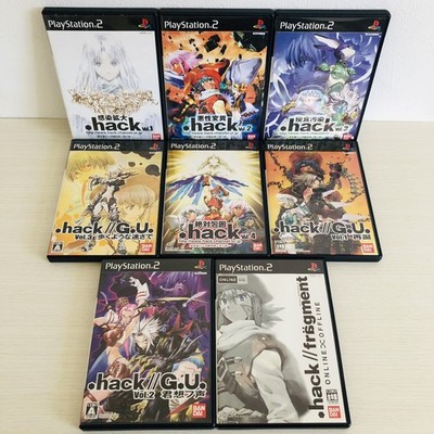 PS2 .hack 1 2 3 4 G.U. 1 2 3 Fragment Set of 8 Sony PlayStation 2 Japan
