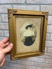 Antique Victorian Ornate Gold Wooden Picture Photo Frame 7.25" x 9.25"