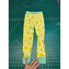 Little Sleepies Easter Chicks Bamboo Pajama Pants Yellow Mint Green Size 5/6