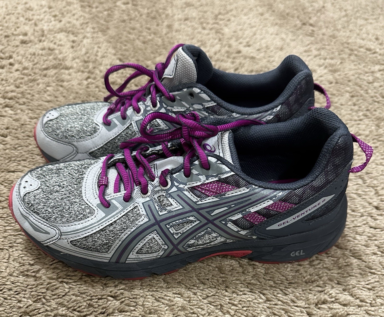 Asics Womens Gel Venture 6 Trail Hiking Shoes Size US 9