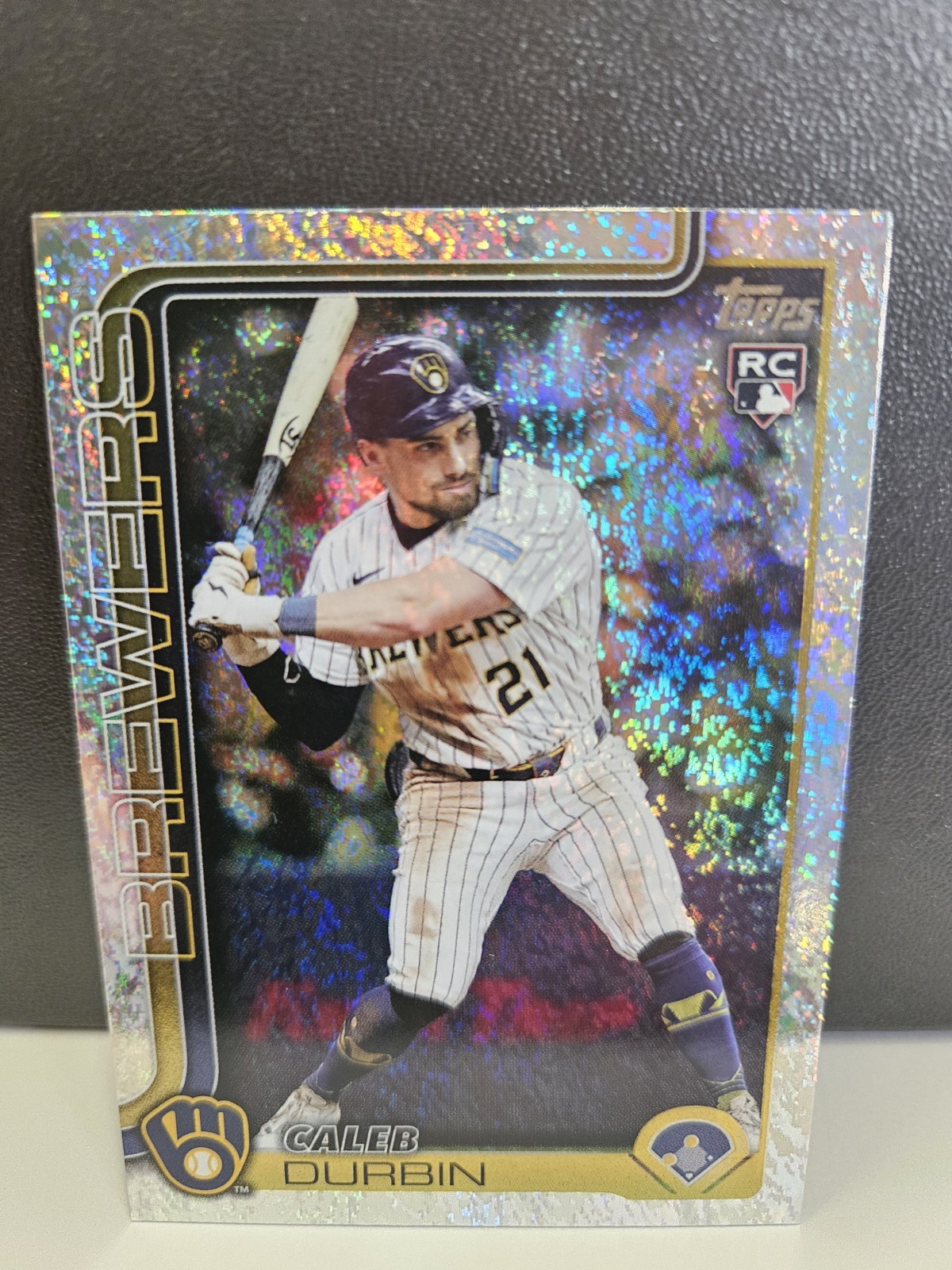 2025 Topps Update Series Caleb Durbin RC #US170 Sand Glitter Brewers