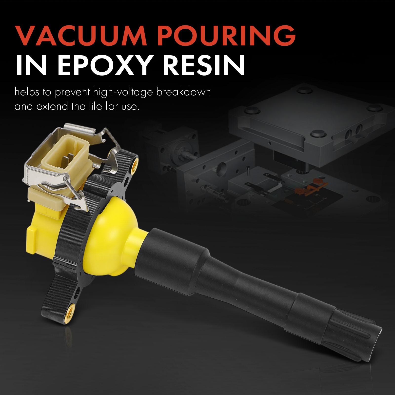 A Set of 6 Yellow Ignition Coil for BMW E46 320i X5 Z3 M3 Land Rover Rolls-Royce