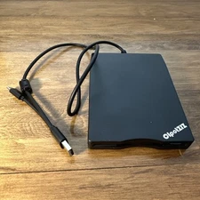 CIpotZIZ CTZ01C-BK Disk Reader 3.5 Inch External USB A&C 3 1/2 Floppy Disc Drive