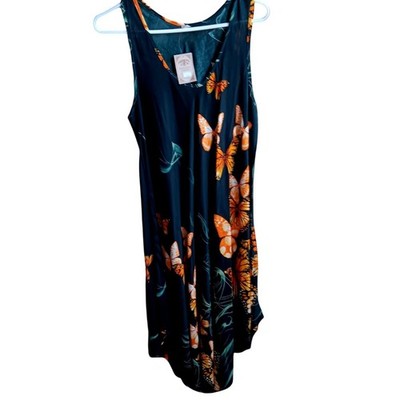 NWT Kathmandu Imports Butterfly Print Sleeveless Rayon Dress Standard Size L