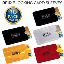 10x RFID Blocking Sleeves Credit Card Protector Holders Theft Protection Secure