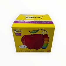 8 Pads Post-it Super Sticky Notes 3" x 3" 70 Sheets/Pad Assorted Colors