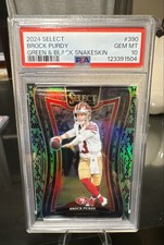 2024 Panini Select Suite Level Brock Purdy Green & Black Snakeskin Prizm /2