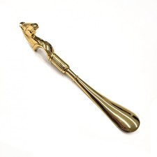 Coco Equestrian 11" Solid Brass Horse Head Shoehorn Shoe Lifter