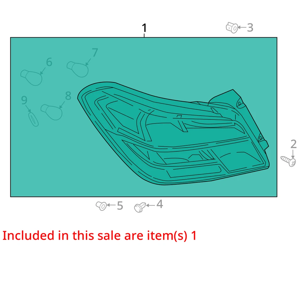 Luces traseras derecha/pasajero/RT Mitsubishi Mirage G4 2016-2019 OEM Foto 3 de 4