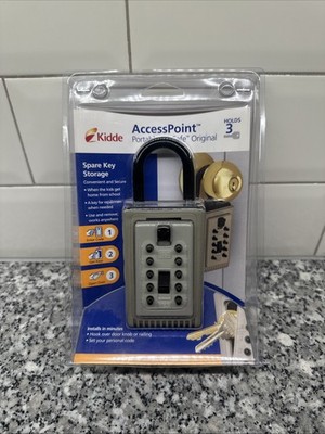 Kidde Access Point Portable Key Safe Lock Keys Combination Holds 3 Keys Realtor