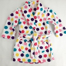 Girls bathrobe Xhilaration Size XS Dots Colorful Belt Flame Resistant