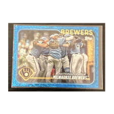 Topps 2024 Series 2 Milwaukee Brewers #533 Blue Foil Parallel 136/999