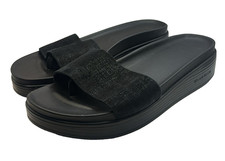 Donald Pliner Black Platform Slide Sandals Comfort Leather Casual HPFIJI60 8.5