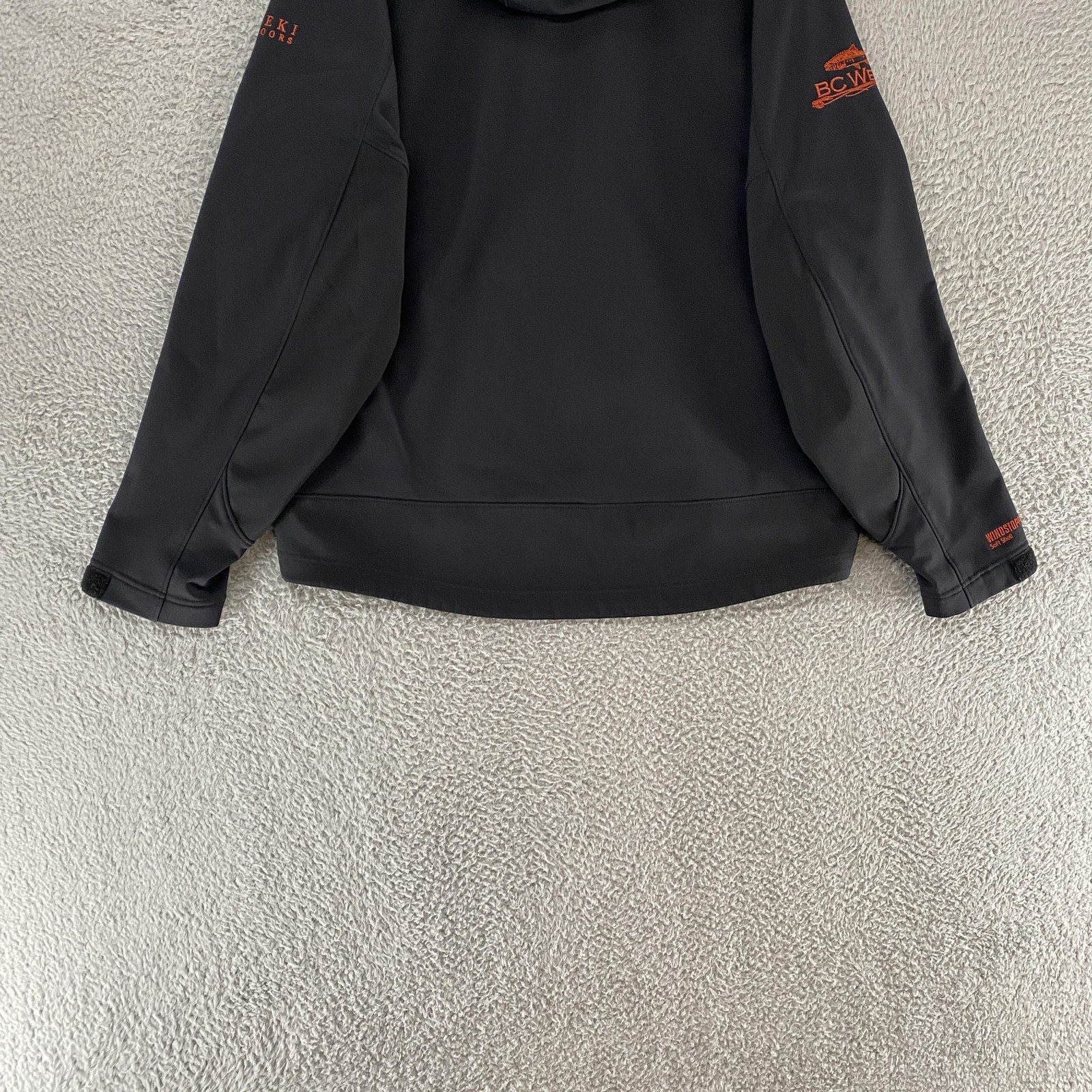 Simms Softshell Jacket Mens Large Black Hooded Fi… - image 11