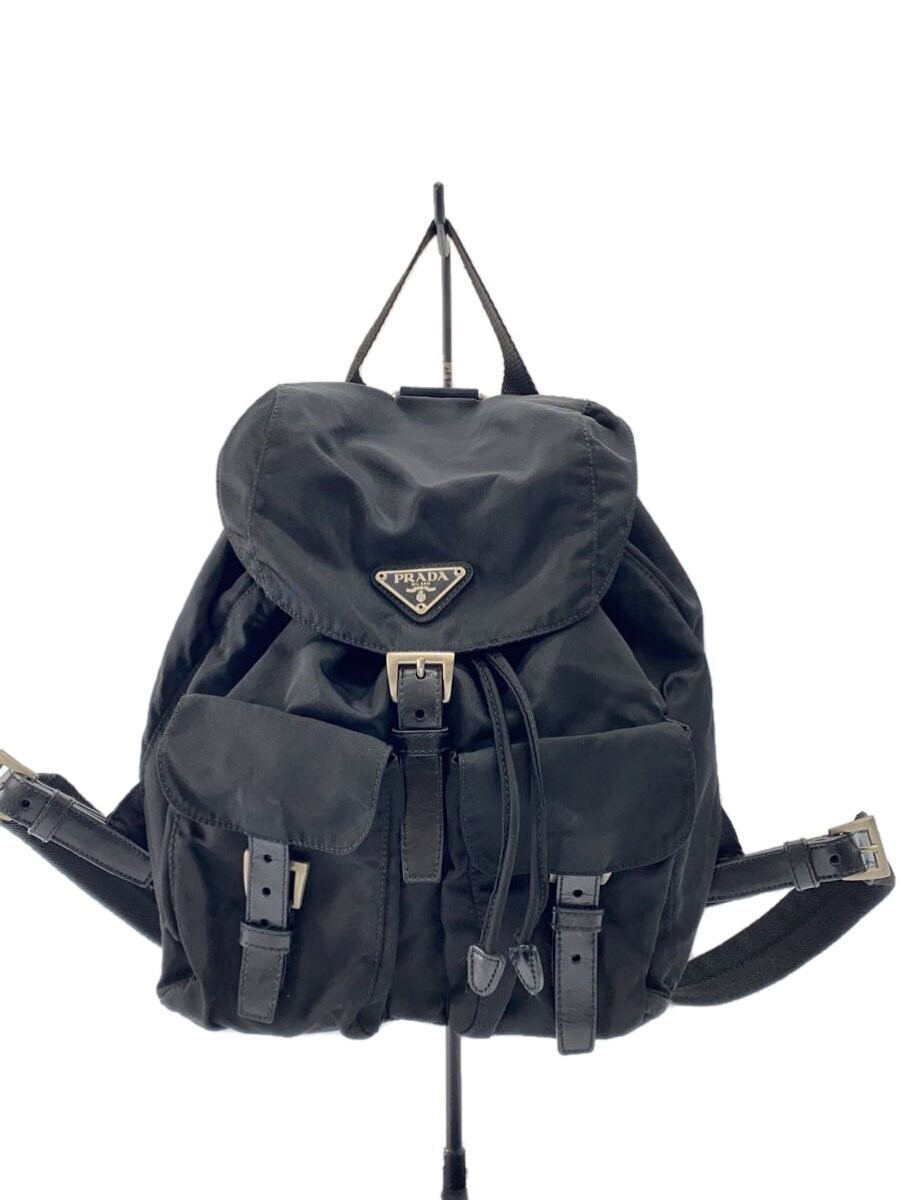 PRADA Backpack Nylon BLK Solid From Japan - image 1