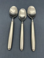 ONEIDA Stainless LAMAIS Flatware SOUP SPOONS & TEASPOON Frosted Handle SET OF 3
