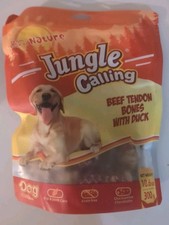 Jungle Calling Beef Tendons for Dogs, Duck Wrapped 10.6 Ounce Pack of 1 