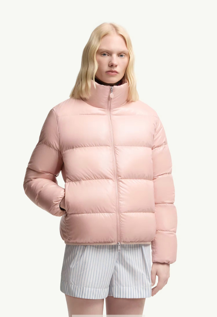 Womens Moncler Pink Abbadia Short Down Jacket Size 00 XS BNWT+Receipt thumbnail 3