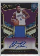 2018-19 Panini Select Rookie Jersey Purple Prizm 49/99 Hamidou Diallo Auto 5i2