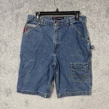Vintage Bugle Boy Jean Shorts 31 Skater Carpenter Cargo Workwear Grunge 90s Y2K