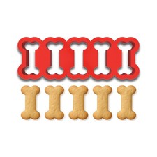 Mini Dog Bone Cookie Cutter Strip   5 Bones (...
