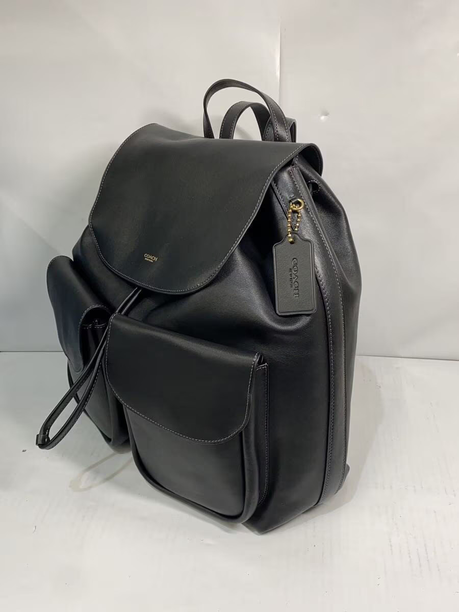 COACH Backpack Leather BLK Solid cw618 - image 2