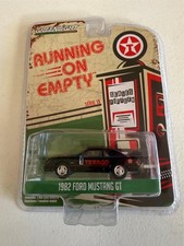 GREENLIGHT 1:64 Running On Empty R15 1982 Ford Mustang GT #1 Black "Texaco" D8
