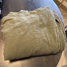 West Elm European Flax Linen Duvet Cover  Full/Queen  Dark Olive