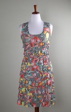 TANGO MANGO Smooth Stretch Tiered Ruffle Striped Floral Dress Size 2XL / XXL