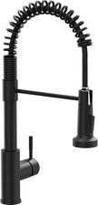 Black Kitchen Faucet with Pull Down Sprayer Single Handle Single Hole Rv Kitchen
