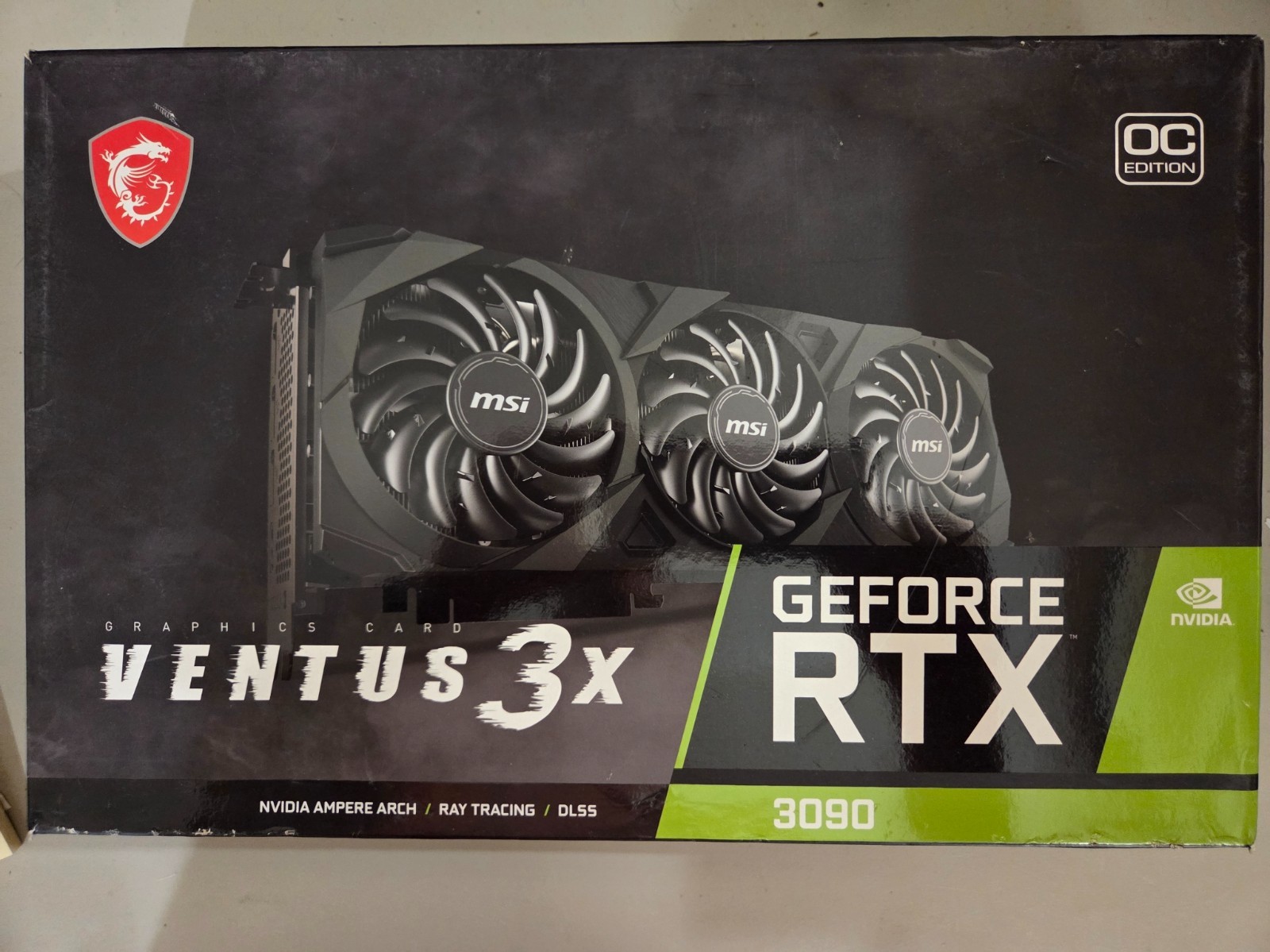MSI GeForce RTX 3090 VENTUS 3X 24G OC 24GB GDDR6X GPU w/ copper heat mod