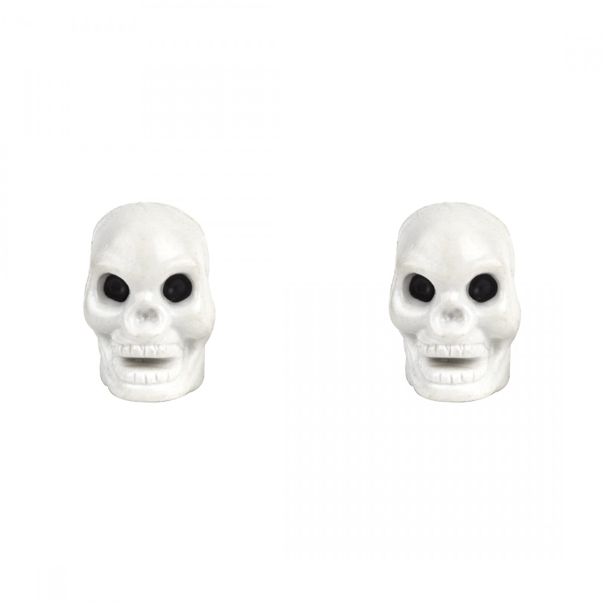Колпачки клапанов Skull White для шин Schrader - Прочные декоративные велосипедные 2790₽