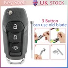 3 Button Car Flip Key Fob Case For Ford Mondeo MK5 Remote 2015 - 2021 Zetec Kuga