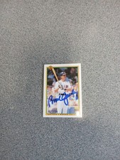 Brook Jacoby Signed In Person 1990 Bowman Indians Card A20