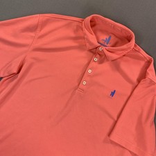 Johnnie-O Prep-Formance Polo Shirt Mens Large Pink Solid Golf Performance