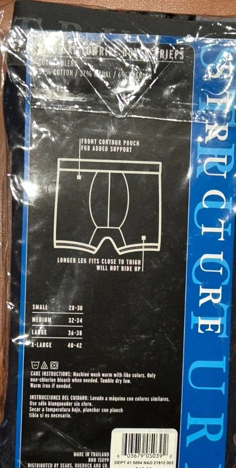 Calzoncillo boxer de tiro bajo estructura ropa interior para hombre talla M Foto 2 de 2