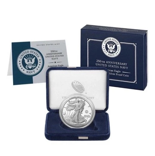 250th Anniversary United States Navy American Eagle One Ounce Silver Proof Coin