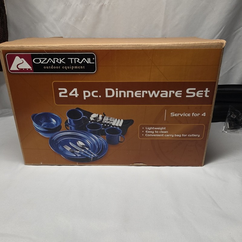Ozark Trail 24 Piece Dinnerware Set, Camping - Outdoors 