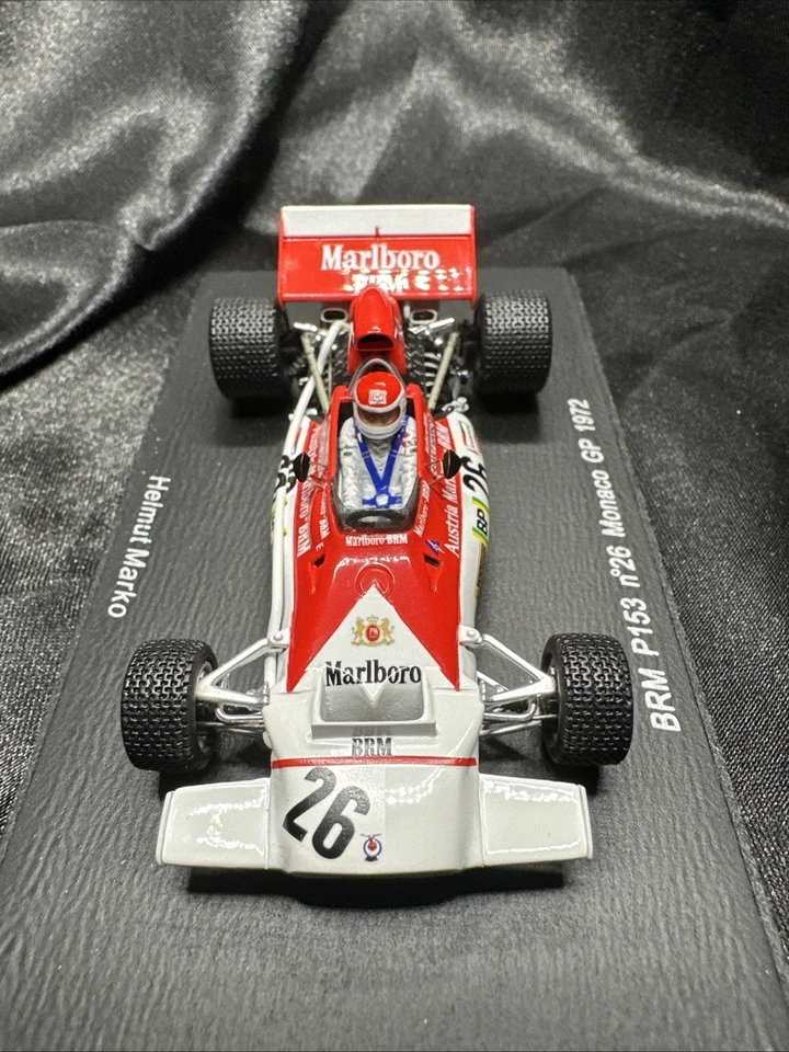 Spark 1:43 S1154 BRM P153 (#26) HELMUT MARKO MONACO GP 1972 Ships USA Boxed - Image 2 of 4