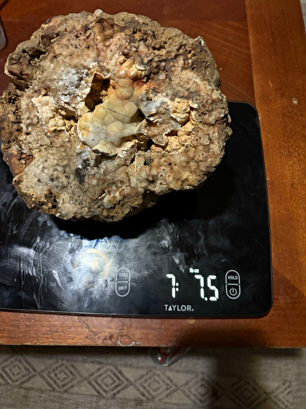 Natural Crystal Geode Mineral Specimen Display Rock w/ Crystal Pocket 7.75 lb