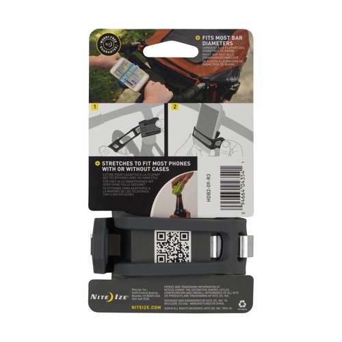 Nite Ize HandleBand Universal Smartphone Bar Mount - Charcoal (3-Pack) - 第 2/6 張圖片