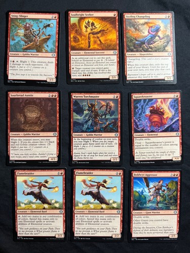 MTG Lorwyn Eclipsed Red Card Lot x9 Flamebraider Sting-Slinger ECL