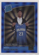 2018 Donruss Rated Rookies Press Proof Blue Laser 4/49 Justin Jackson #183 00d4