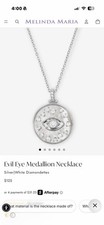 Melinda Maria Evil Eye Necklace Silver Played