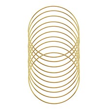 10 Pack Gold Metal Macrame Hoops 4 inch Round Brass Rings for Dream Catchers