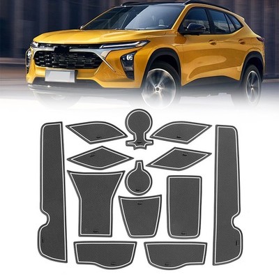 NonSlip Car Gate Slot Mat for Chevrolet for Trax 2024 Door Groove Pad Cup Holder