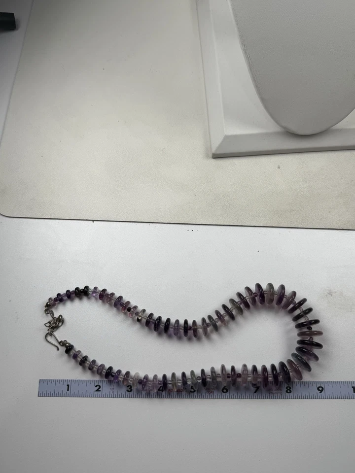 "Collar DTR Jay King discos de amatista graduados plata esterlina broche 20""+" Foto 2 de 4