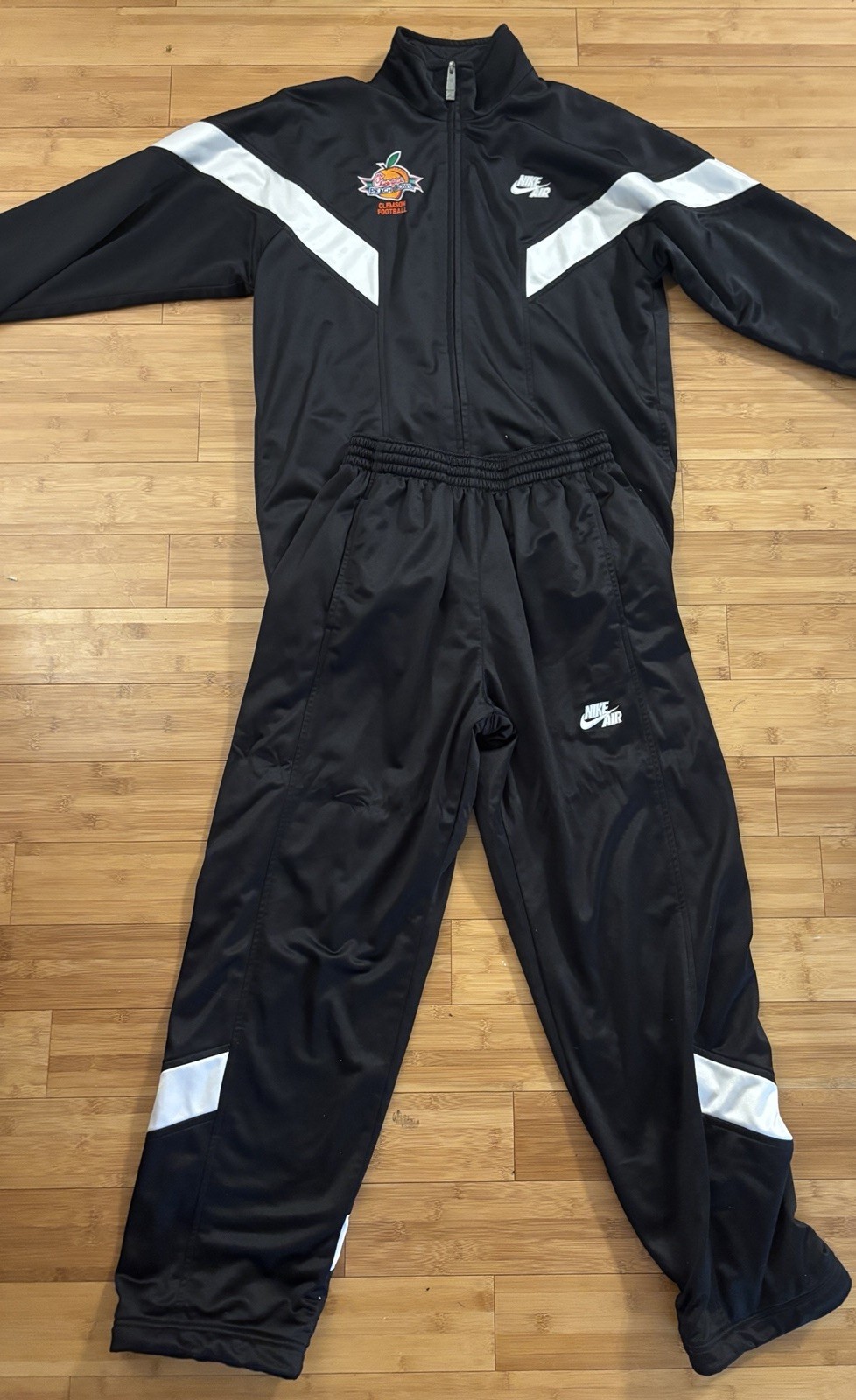 SACAI X NIKE Tuta Nike Y2K Clemson Football Team Emessa Peach Bowl Track Taglia M Giacca Vintage