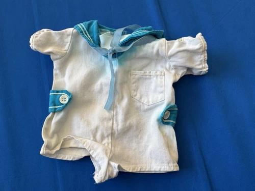 Vintage Cabbage Patch Kids Doll Clothes Sailor Suit White with Blue READ Flaws