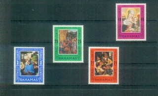 Juego completo de sellos de las Bahamas: MI 406 409 de 1976 sin fijasellos